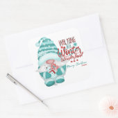 WALEN IN EEN WINTER WONDERLAND Gnome kerstmis Vierkante Sticker (Envelop)