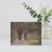 WALEN MET BIGFOOT SASQUATCH - IK WEET HET BRIEFKAART (Staand voorkant)