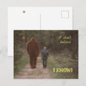 WALEN MET BIGFOOT SASQUATCH - IK WEET HET BRIEFKAART (Voorkant / Achterkant)