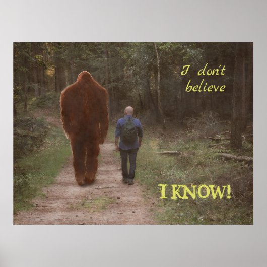 WALEN MET BIGFOOT SASQUATCH - IK WEET HET POSTER (Voorkant)