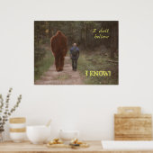 WALEN MET BIGFOOT SASQUATCH - IK WEET HET POSTER (Keuken)