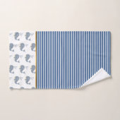 WALEN VAN EEN TIJDSBLAUWE STRIPE BATHROOM TOWEL SE BAD HANDDOEK (Handdoek)