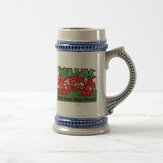 Wales 2012 Grand Slam Rugby Stein Bierpul (Rechts)