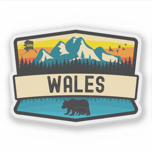 Wales, Alaska Sticker (Voorkant)