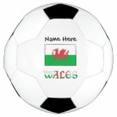 Wales and Welsh Flag met Jouw naam Voetbal (Voorkant)