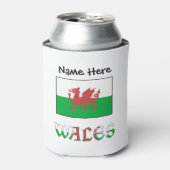 Wales and Welsh Flag with Your Name Blikjeskoeler (Blikje Voorkant)