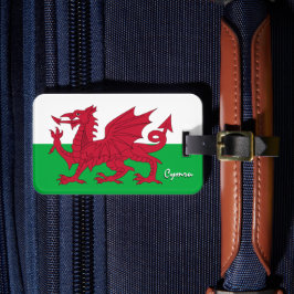 Wales Bagagelabels, patriottische Welsh Flag Bagagelabel