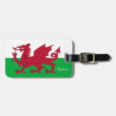 Wales Bagagelabels, patriottische Welsh Flag Bagagelabel (Voorkant horizontaal)