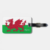 Wales Bagagelabels, patriottische Welsh Flag Bagagelabel (Achterkant horizontaal)