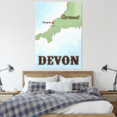 Wales, British Isles Vintage Travel poster. Canvas Afdruk (Insitu (Slaapkamer))