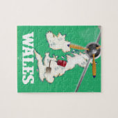 Wales, Brits poster voor Vintage Travel Legpuzzel (Horizontaal)