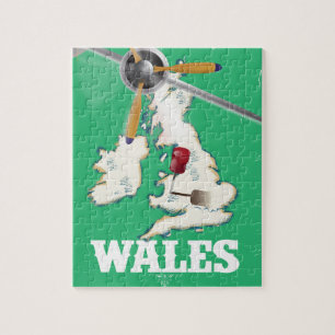Wales, Britse Eilanden Vintage Reisposter Legpuzzel