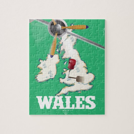 Wales, Britse Eilanden Vintage Reisposter Legpuzzel (Verticaal)