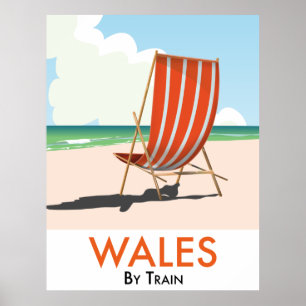 Wales by train poster