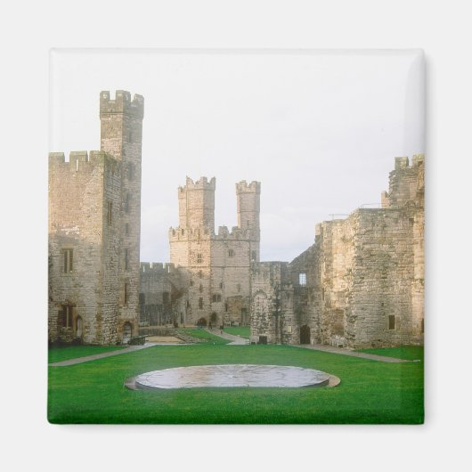 Wales, Caernarfon castle, een van Edward's 2 Magneet (Voorkant)