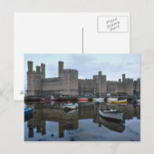 Wales, Caernarfon castle, een van Edward's Briefkaart (Voorkant / Achterkant)