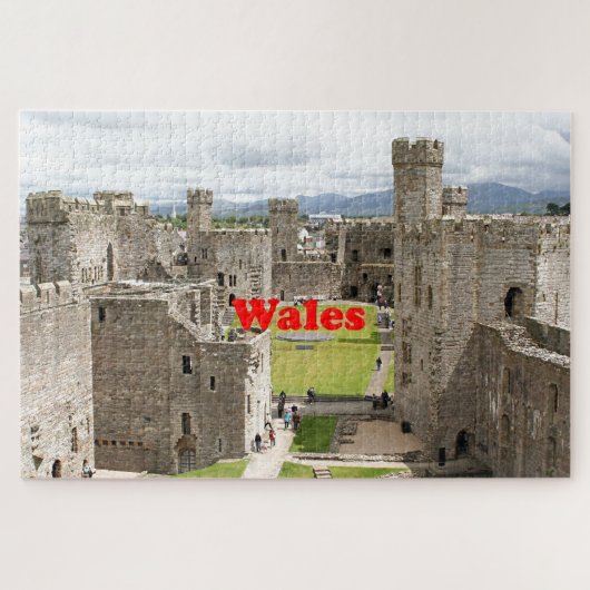 Wales: Caernarfon Castle, Verenigd Koninkrijk Legpuzzel (Horizontaal)