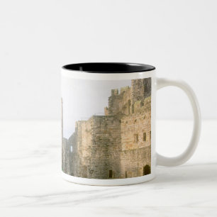 Wales, Caernarfon kasteel, een van Edwards 2 Tweekleurige Koffiemok