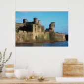 Wales - Caerphilly kasteel, met uitzicht op de Poster (Keuken)