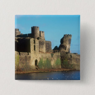 Wales - Caerphilly kasteel, met uitzicht op de Vierkante Button 5,1 Cm