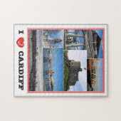 Wales - Cardiff - I Love - Legpuzzel (Horizontaal)
