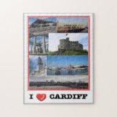 Wales - Cardiff - I Love - Legpuzzel (Verticaal)