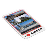 Wales - Cardiff - I Love - Magneet (Rechterzijde)