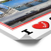 Wales - Cardiff - I Love - Poster (Hoek)