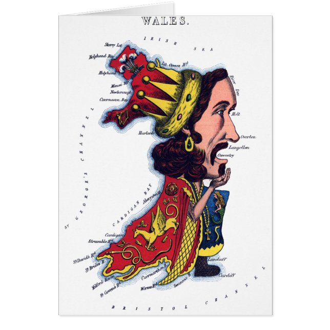 Wales Caricature Map (Voorkant)
