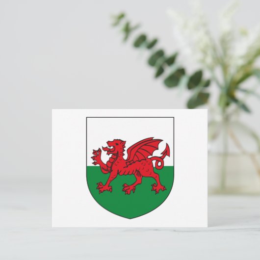 Wales Coat of Arms Briefkaart (Staand voorkant)