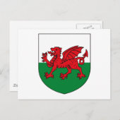 Wales Coat of Arms Briefkaart (Voorkant / Achterkant)