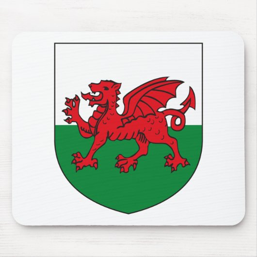 Wales Coat of Arms Mousepad Muismat (Voorkant)