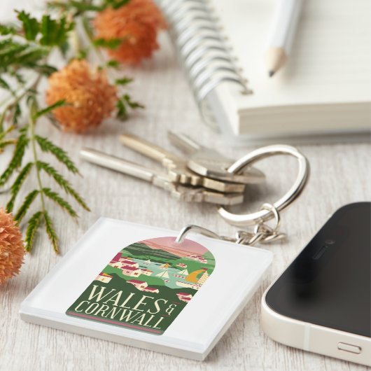 Wales Cornwall  Magnet Sleutelhanger (Voorkant Rechts)