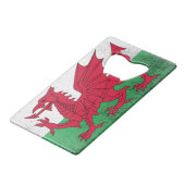 Wales Creditkaart Flessenopener (Voorkant Gekanteld)