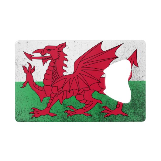Wales Creditkaart Flessenopener (Achterkant Horizontaal)
