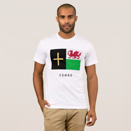 Wales Cross & Dragon T-shirt (Voorkant volledig)