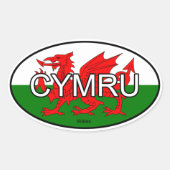 Wales CYMRU Euro Sticker (Voorkant)