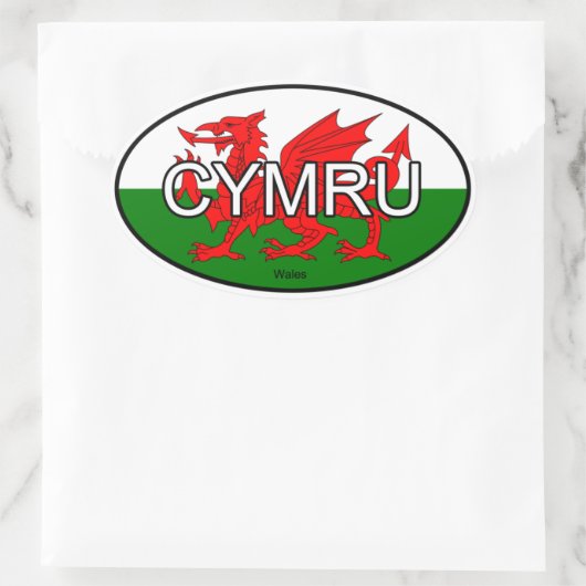 Wales CYMRU Euro Sticker (Tas)