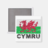 Wales CYMRU  Flag Magneet (Voorkant / Achterkant)