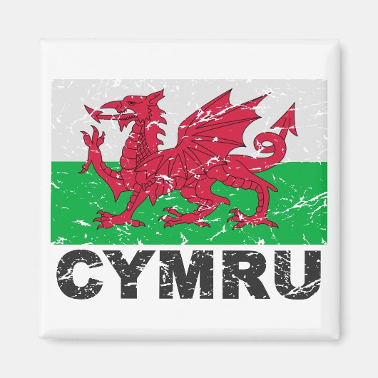 Wales CYMRU  Flag Magneet (Voorkant)
