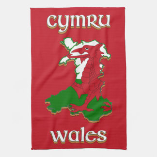 Wales Cymru Flag Map Theedoek