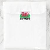 Wales CYMRU  Flag Ronde Sticker (Tas)
