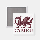 Wales CYMRU Magneet (Voorkant / Achterkant)