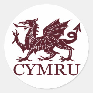 Wales CYMRU Ronde Sticker