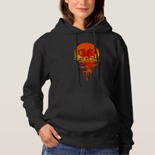 Wales Cymru Welsh Dragon Proud te be Welsh Shadow Hoodie