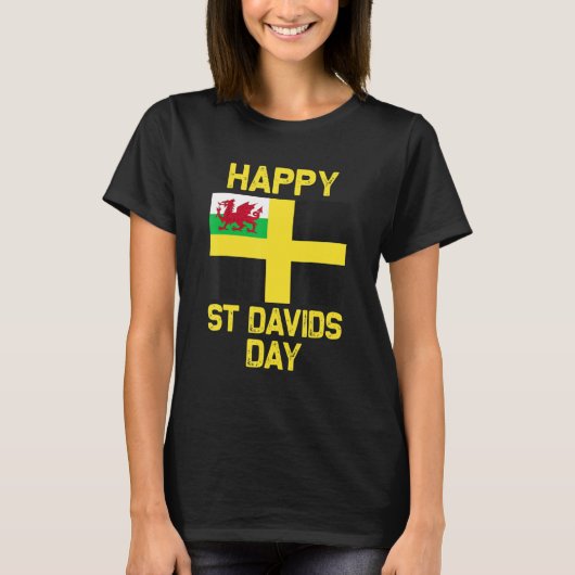 Wales 'Cymru' Welsh flag St. Davids Day Dewi Hapus T-shirt (Voorkant)