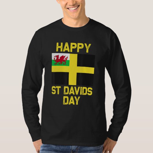 Wales 'Cymru' Welsh flag St. Davids Day Dewi Hapus T-shirt (Voorkant)
