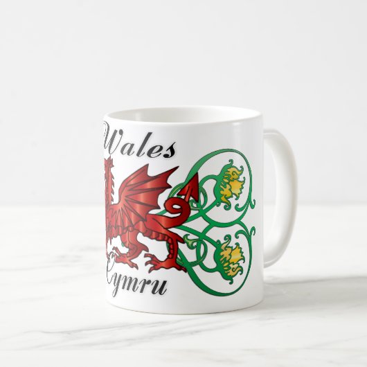 Wales, Cymru, Welsh Mok met Dragon & Daffodil (Voorkant rechts)