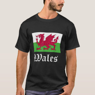Wales Ddraig Goch Wales Roots Welsh Flag Cymru T-shirt