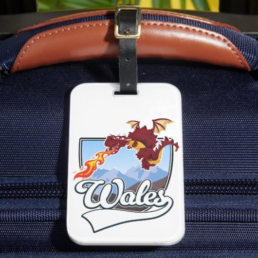 Wales Draak logo Bagagelabel (Voorkant Insitu 2)